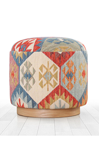 Lorencehome Ferruz Kilim Puf Anadolu