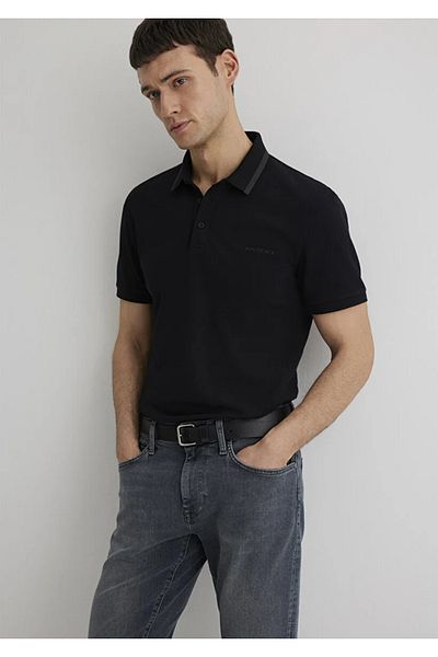 Mavi Ανδρικό μαύρο μπλουζάκι M0611829-900 Polo Neck