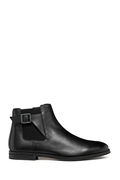 Geox Men's Black U Decio Zippered Leather Boots U46Fxa00043C9999