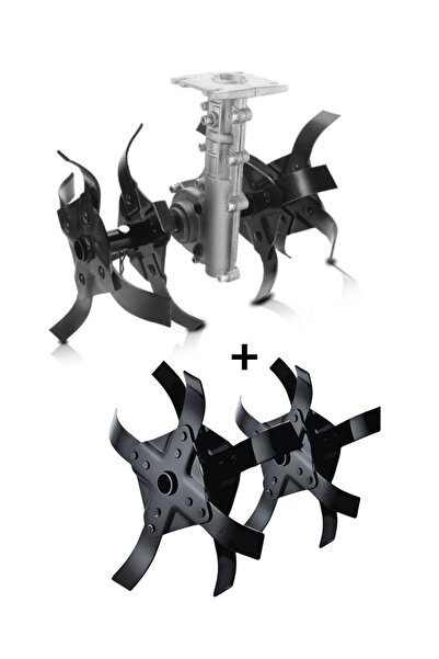 ABLACKS Tırpan Akrep Toprak Çapalama Aparatı Sırt – Yan Uyumlu 28MM 9 Diş + Y...