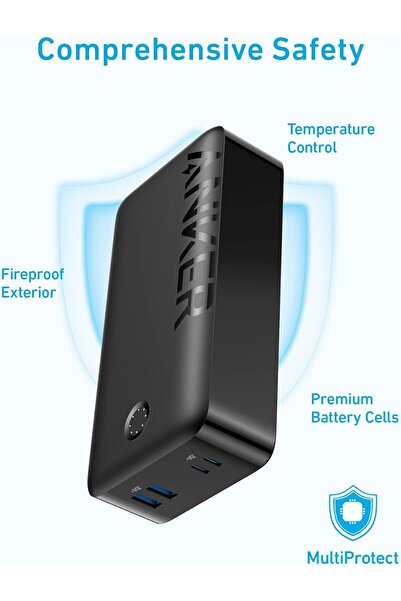 Anker انكر بوربانك 347 بور كور 40000 ملي امبير اسود