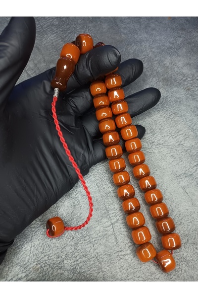 Mos Tespih Mărgele de rugăciune de chihlimbar cu sertizare de gamă superioară...