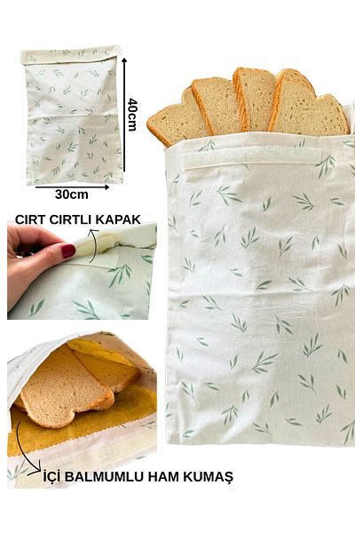 MANİVİ Wax Storage Pouch 30X40Cm - Fabric & Bag with Velcro Door