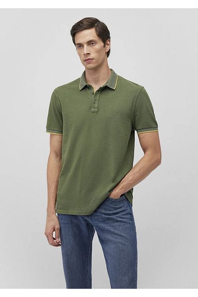 Mavi Ανδρικό μπλουζάκι με γιακά πόλο Olive Green M065920-30721