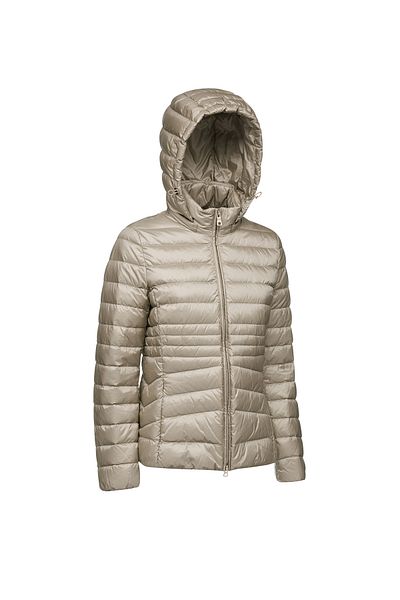 Geox سترة نسائية بغطاء للرأس بلون كريمي من Jaysen - W4625BT3146F1723