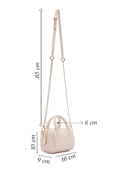 Derimod Geantă de damă, crem, cu curea lungă, imprimată, mini crossbody 25sbd 200226