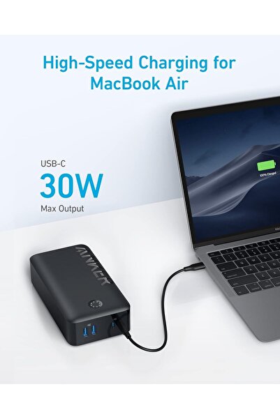 Anker انكر بوربانك 347 بور كور 40000 ملي امبير اسود