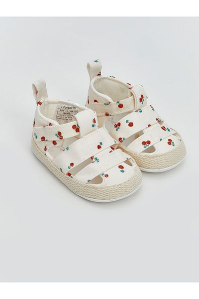 LC Waikiki Lcw Steps Cherry Printed Velcro Baby Girl Sandals