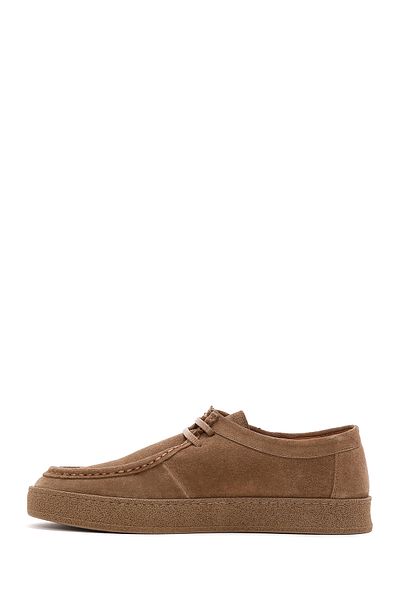 Derimod Men's Mink Laced Suede Leather Casual Shoes 25Sfd 630610