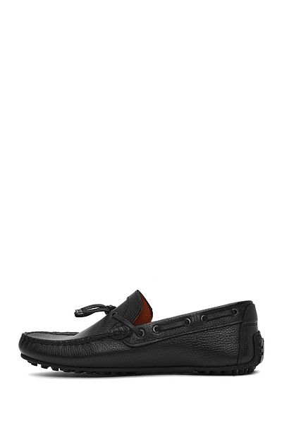 Derimod Men's Black Leather Casual Loafer 25Sfd7548Ft