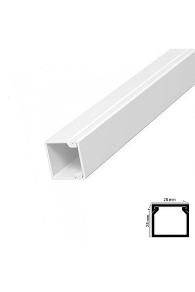 MR RZN STORE 25x25 mm Cable Tray - 2 Meters with Adhesive Tape, 4 Pieces