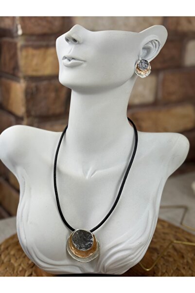 SEDEF TAKI Mineli kolye ve küpe takım