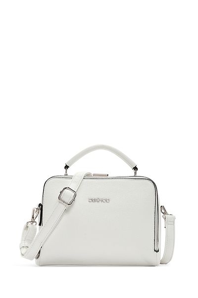 Derimod Geantă de damă, albă, cu curea lungă, tip crossbody 25SBD2413FT