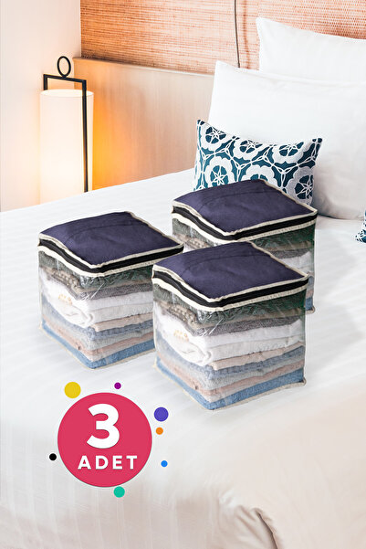 Palm Design Çok Amaçlı Şeffaf Fermuarlı Organizer Hurç Dolap Içi Düzenleyici Çeyiz Organizeri