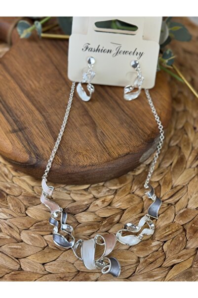 SEDEF TAKI Mineli kolye ve küpe takım