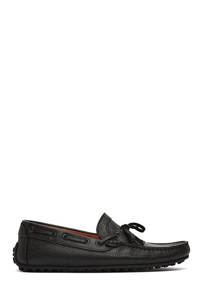 Derimod Men's Black Leather Casual Loafer 25Sfd7548Ft