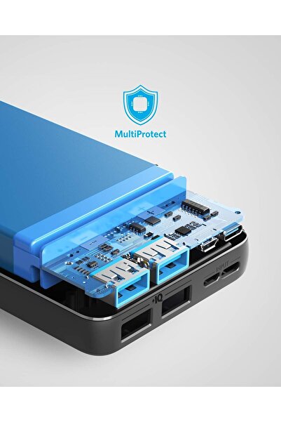 Anker بنك طاقة بسعة 20000 مللي أمبير في الساعة مع منفذ Type-C (لا يمكن استخدام منفذ USB Type-C لشحن أجهزة أخرى)