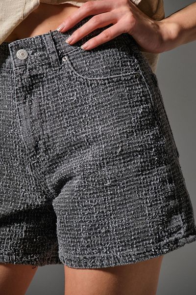 Maule Women's High Waist Zipper Punch Shorts Crafted Denim Jeans