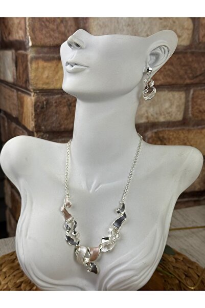 SEDEF TAKI Mineli kolye ve küpe takım