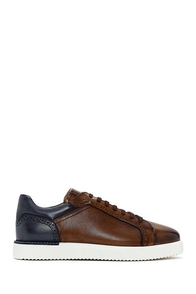 Derimod Men's Tan Lace-Up Leather Sneaker 25Sfd6204Ft