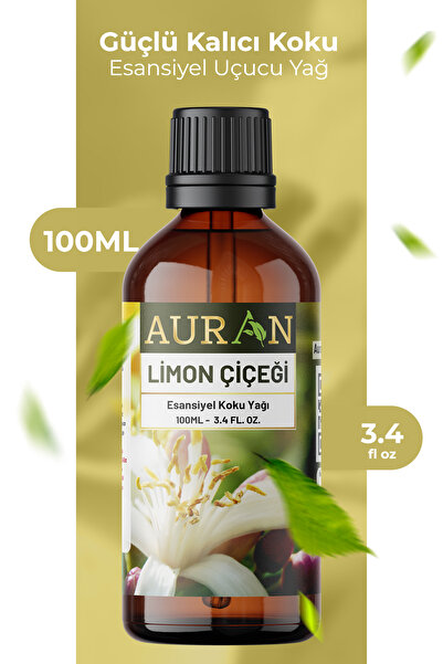 AURAN Limon Çiçeği Saf Esansiyel Uçucu Yağ Buhurdanlık Yağı Difüzör Esansı Aromaterapi Ortam Koku 100ml