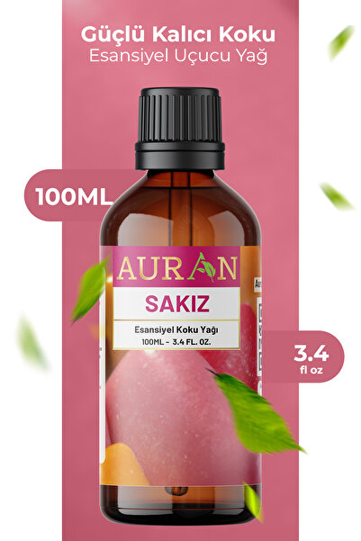AURAN Sakız Saf Esansiyel Uçucu Yağ Buhurdanlık Yağ Difüzör Esansı Aromaterapi Ortam Küre Koku Yağı 100ml