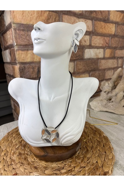 SEDEF TAKI Mineli kolye ve küpe takım