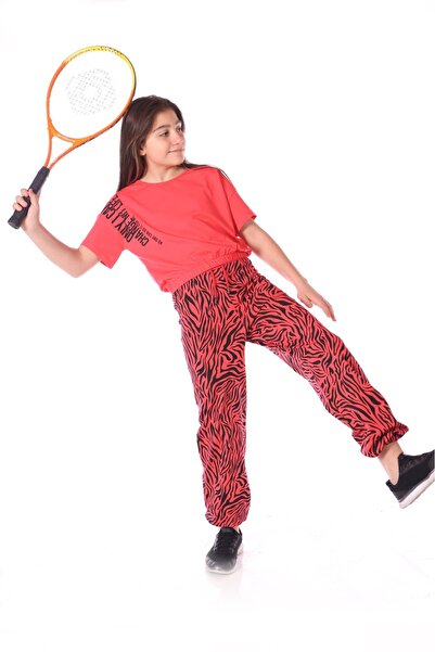 Toontoy Set de trening pentru fete Only I Can Written Zebra cu imprimeu