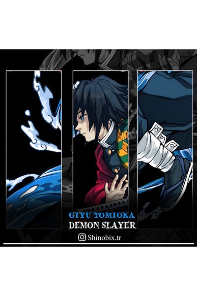 SHINOBIX Demon Slayer Anime Giyu Tomioka Water Breathing Oversize T-Shirt