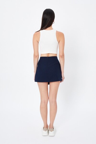 Reyon Fustă specială plisată bleumarin 37074