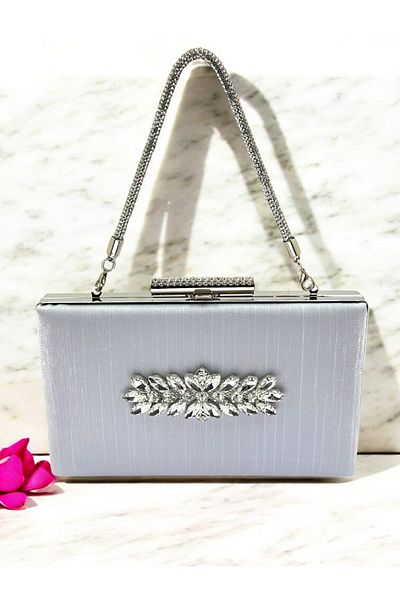 Biçanta Culoarea Piatra Gri Amprenta de mana Cristal Satinat Piatra Rochie de Seara Dama Geanta Nunta Logodna