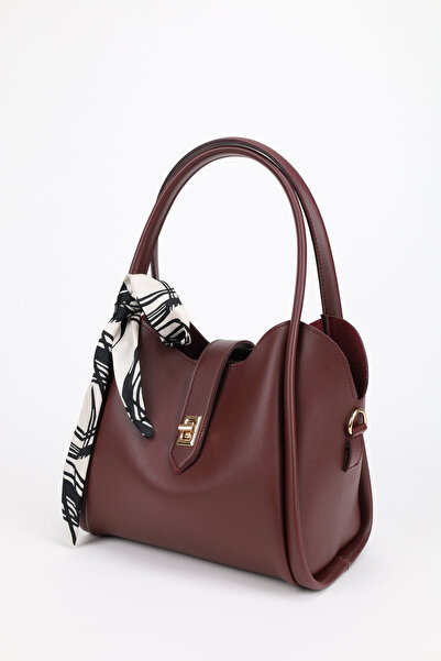 NOTHING Women's Makeup Bag - Three Compartment Design, Detachable Claret Red Hand and Shoulder Bag