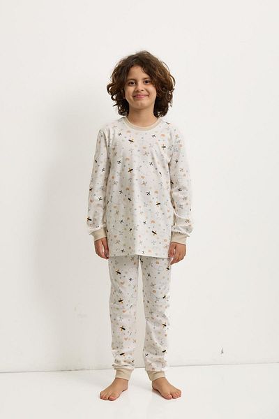 Katia&Bony Set de pijamale cu model de avion pentru băiat