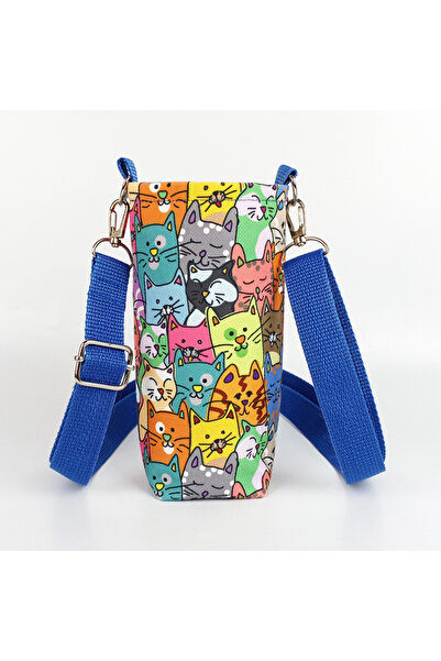 woodycord 0.5 Liter Handmade Cute Cats Themed Flask/Termos Case