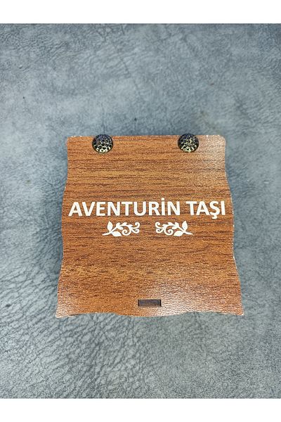 Mos Tespih Aventurine Stone Natural Stone Necklace and Bracelet Set in Special Box