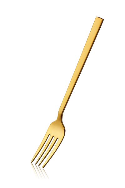 Avcı Classy Titanium Matte Gold 6 Pieces Dessert Fork 18/10 Stainless Steel 2.5 mm