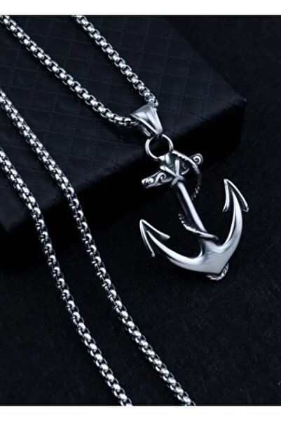 AB Takı Premium Men's Necklace with Seaman's Anchor Figure