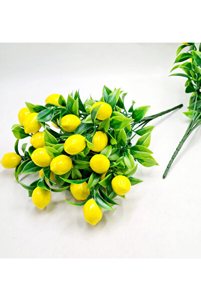 MD Aspiz Flowers باقة ليمون صناعية فاخرة (بدون وعاء) باقة فاكهة صغيرة من شجرة...