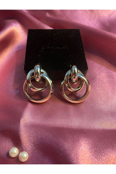 D&B ACCESSORIES Stainless Steel Nested Hoop Earrings