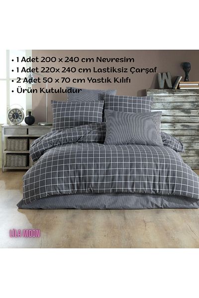 LilaMOON Σετ Παπλωματοθήκη με σχέδιο Almira - 200x240 cm, Διπλό, Μεγάλο Μέγεθος 17