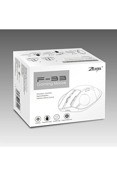 ZELOTES F-33 Trackball Kablosuz Mouse RGB Işıklı Ayarlanabilir Açılı Ergonomik Tasarım 2.4G Bluetooth Çift Mod