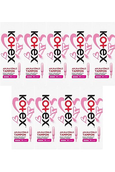 Kotex Tampon Super 72 Set with Applicator (9Pk*8)