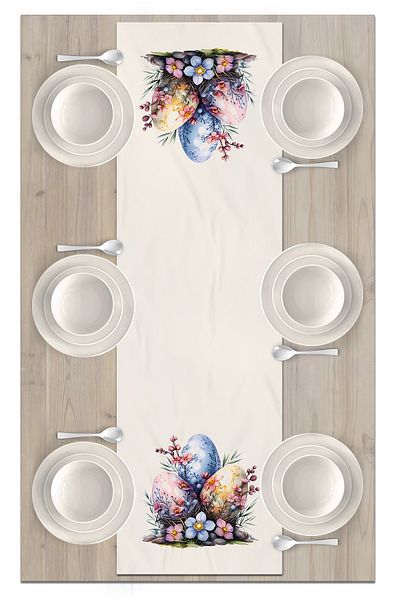 Bertille Home Spring Series 140X40 cm Digital Printed Runner (Spring Easter Easter)