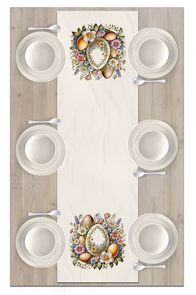 Bertille Home Spring Series 140X40 cm Digital Printed Runner (Spring Easter Easter)