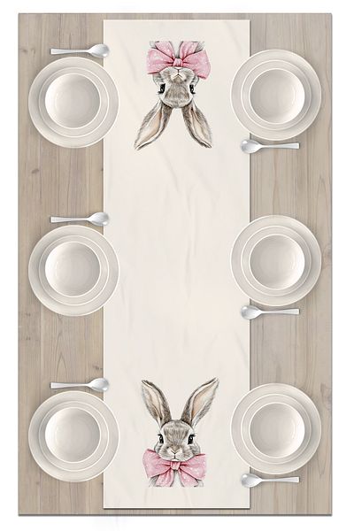 Bertille Home Spring Series 140X40 cm Digital Printed Runner (Spring Easter Easter)