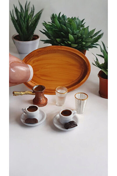 Minyatür Dünyam El Yapımı Detaylı Minyatür Kahve & Cezve Dekoratif obje - Oyu...