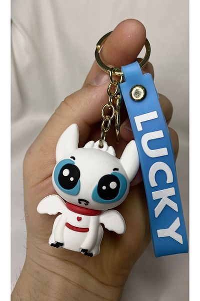 nss sky rock 3D Luxury Big Size How to Train Your Dragon White Silicone Keychain