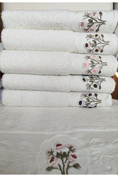 Fiesta 3D вишивка 100% бавовна 6 штук 50x90 см Elite рушник для рук та обличчя