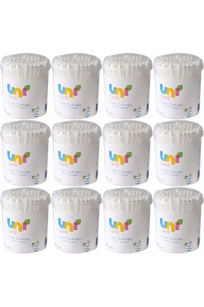 Uni Baby Ear Cleaning Swabs 200 Pieces (Set of 12)