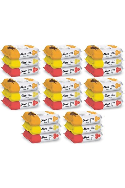 Sleepy 90 Sheets (Set of 24) Wet Towel Wipes with Plastic Cover Fruit Types - Citrus Garden